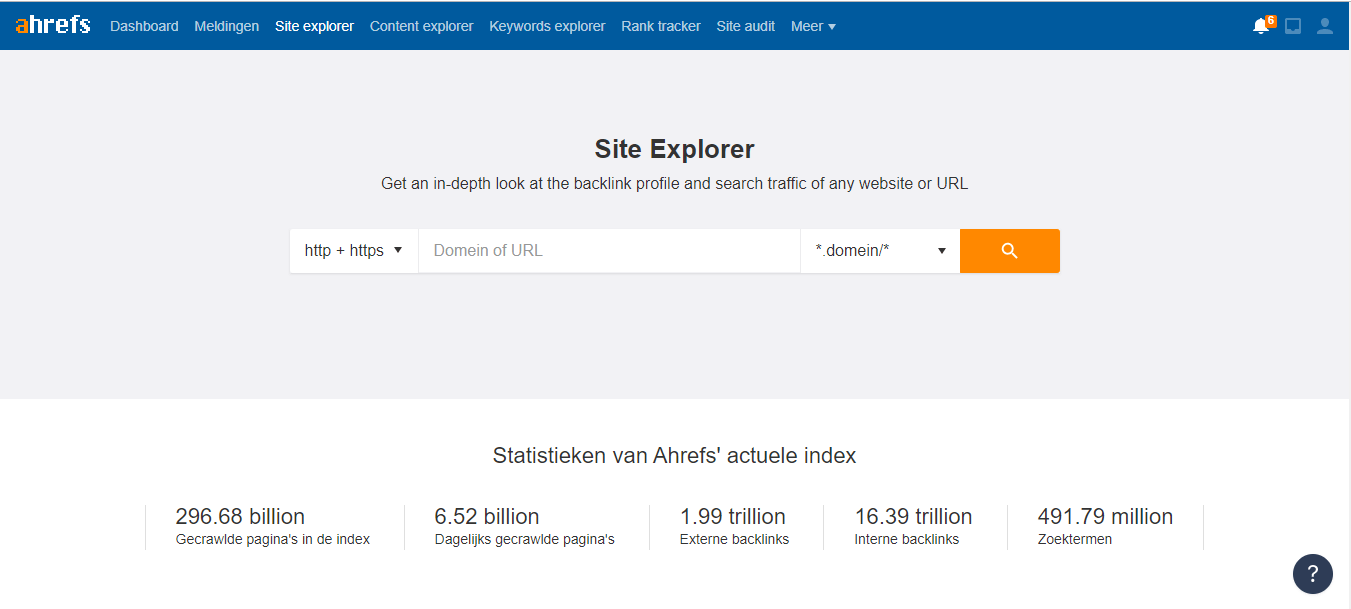 Ahrefs Site explorer