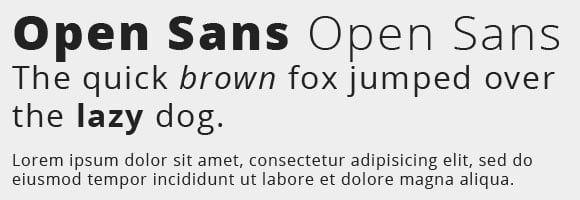 open sans wordpress