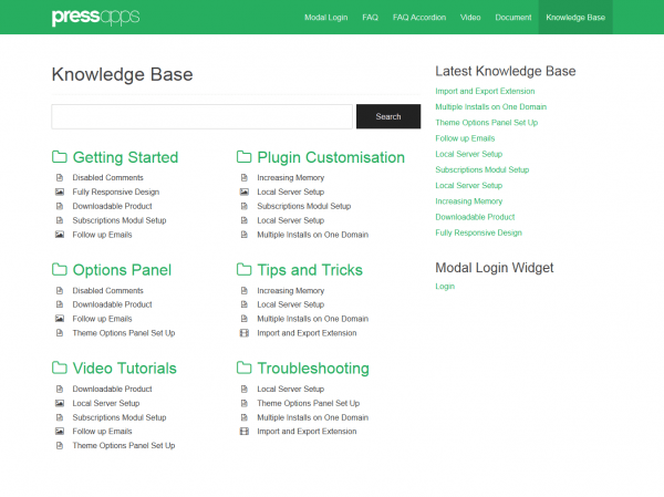 Knowledge Base WordPress Plugin