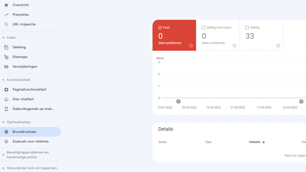 Breadcrumbs in Google Search Console