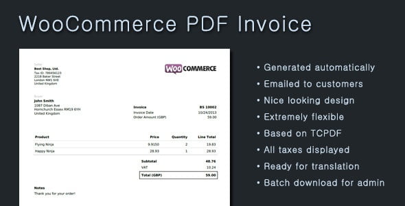 WooCommerce PDF Invoice