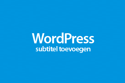 WordPress subtitel