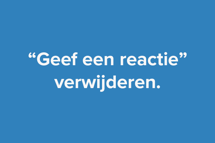 Geef een reactie verwijderen