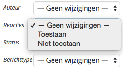 Reacties niet toestaan