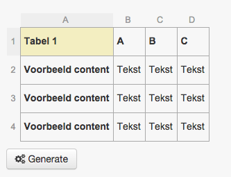 Table Generator