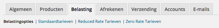 WooCommerce belastingen