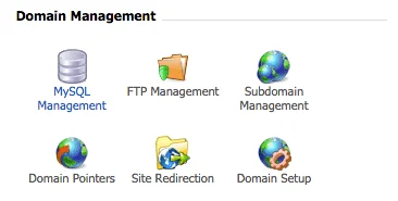 DirectAdmin MySQL management