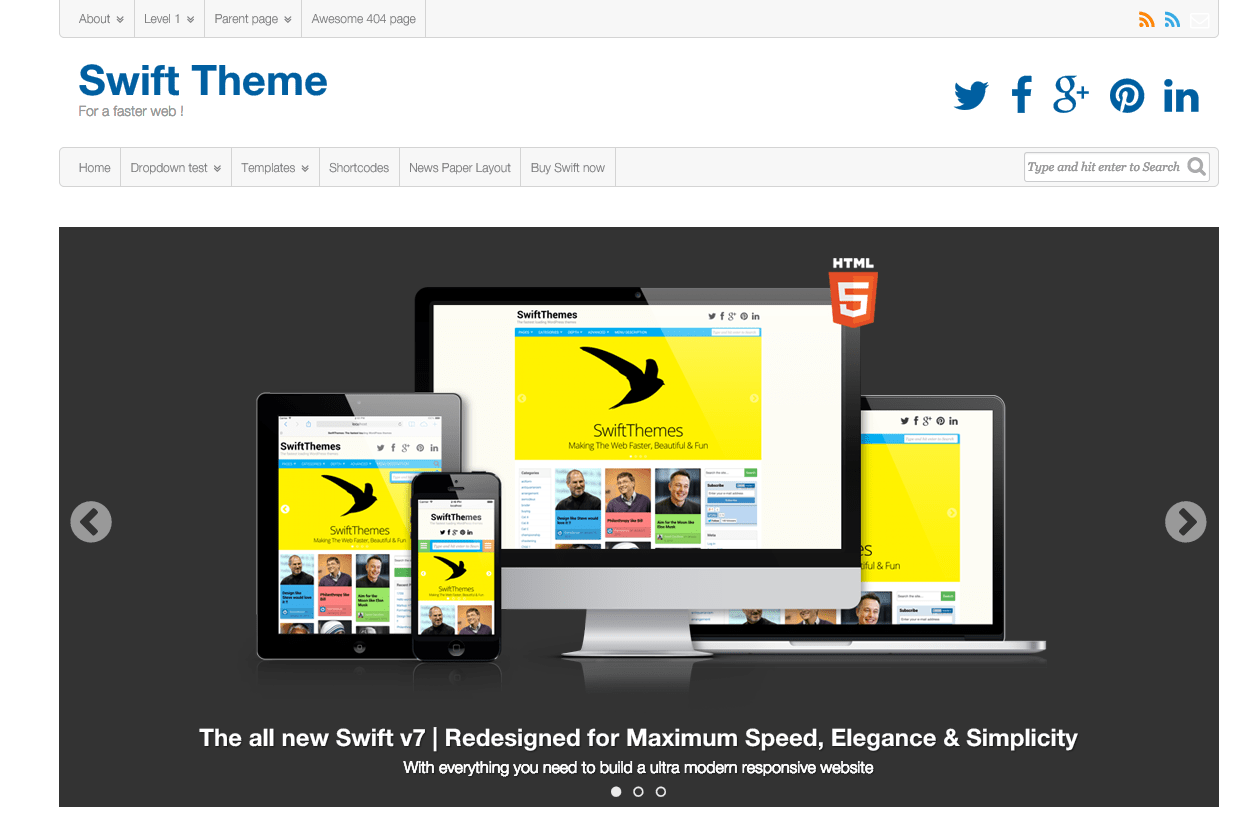 Swift theme WordPress