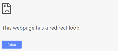 Redirect Loop Google Chrome