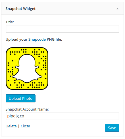 Snapchat Widget