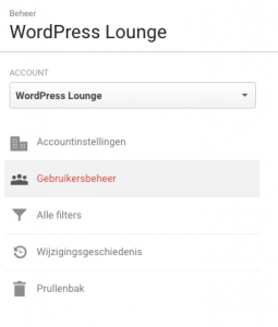Beheerder - Gebruikersbeheer Analytics