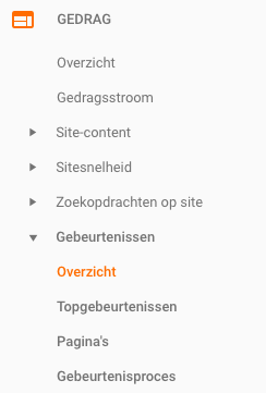 Gebeurtenissen in Google Analytics