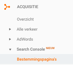 Search Console in Google Analytics