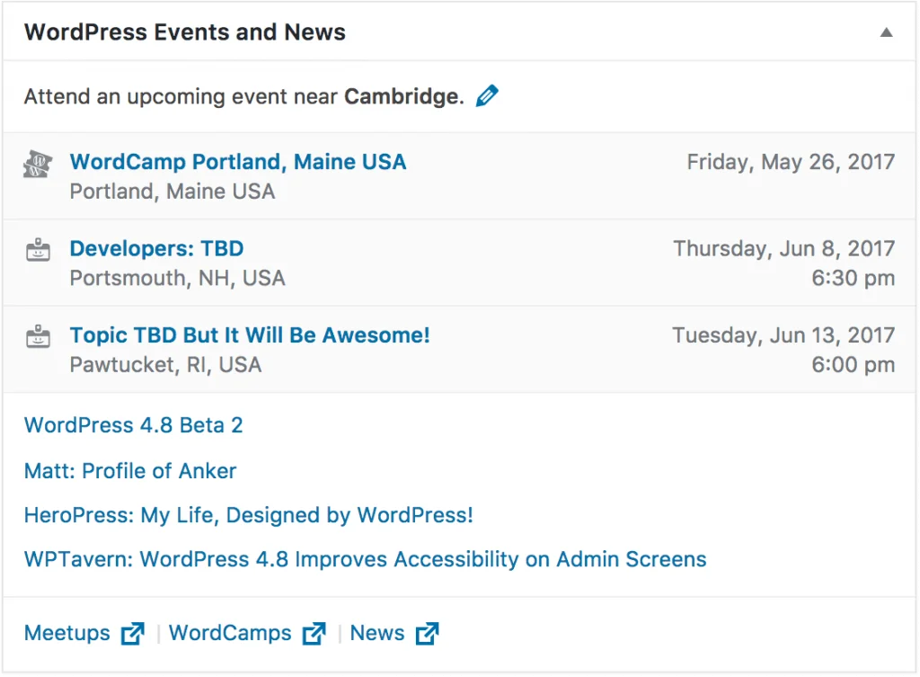 WordPress events bij jou in de buurt