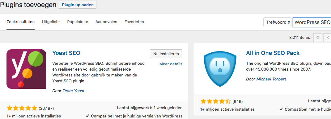Plugins installeren