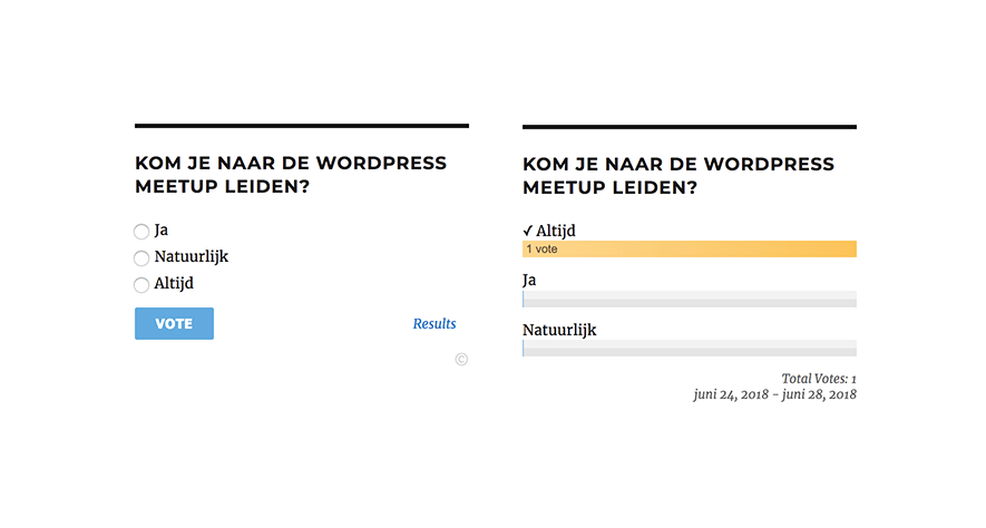 Democracy Poll WordPress plugin