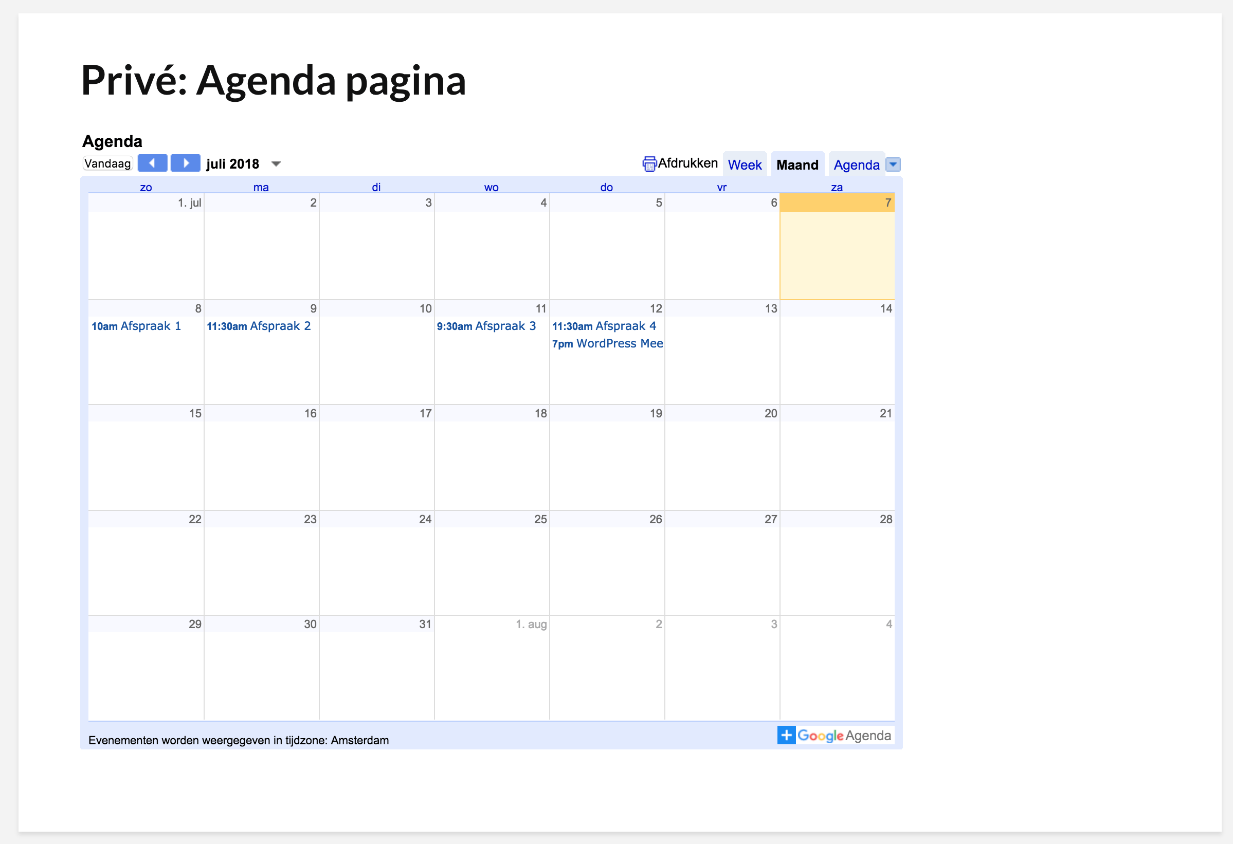 Google agenda toevoegen aan WordPress? Embed je Google Calendaragenda!