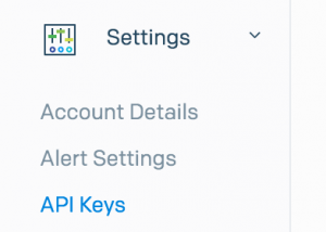Settings API Key