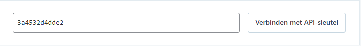 Verbinden met API sleutel
