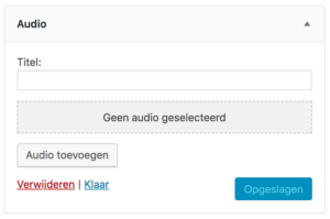 Audio Widget WordPress