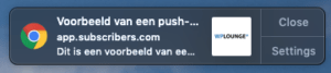 Google Chrome pushmelding