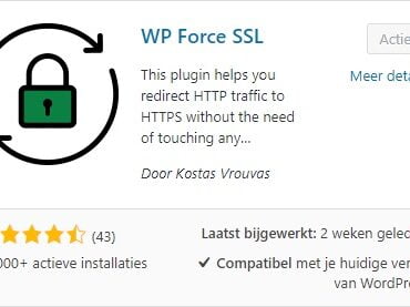 WP Force SSL Plugin installeren