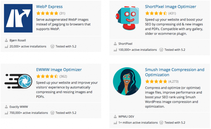 Plugins die afbeeldingen converteren