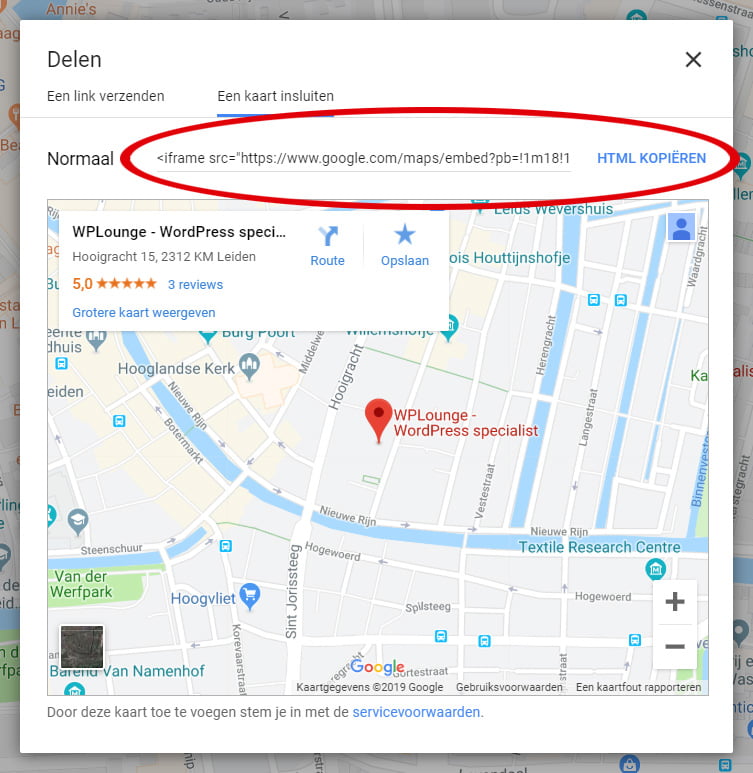 iFrame Google Maps