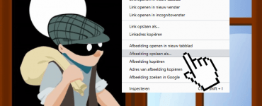 Rechter muisknop afbeelding opslaan