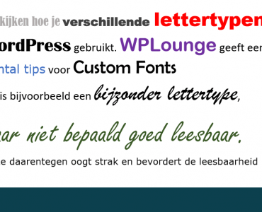 Lettertype aanpassen in WordPress