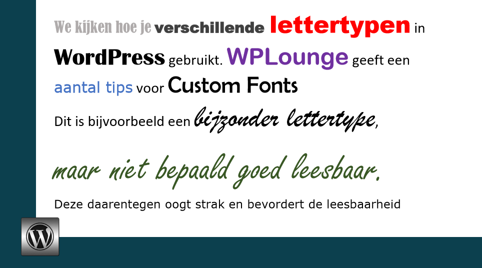 Lettertype aanpassen in WordPress