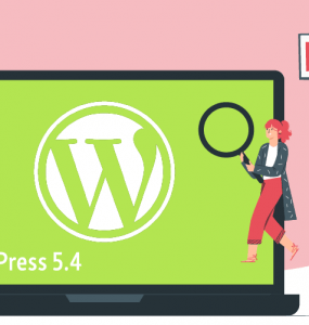 WordPress5.4 Release Green Laptop Lady 1