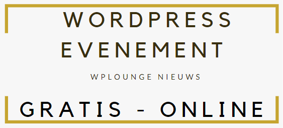 Gratis online WordPress evenement