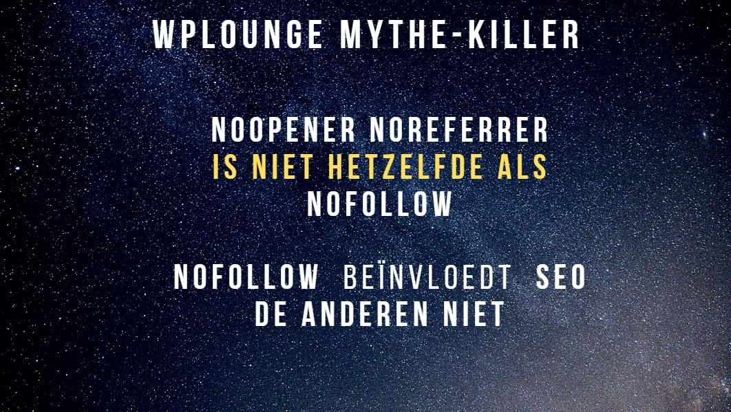 Verschil tussen nofollow en noopener noreferrer links