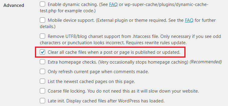 Cache Plugin WP Super Cache