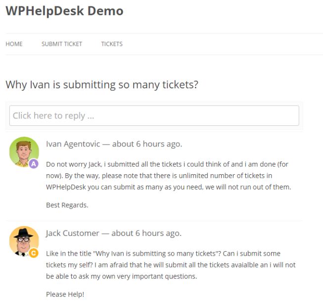 WPHelpdesk demo