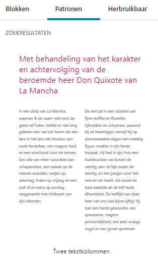 Gutenberg blok patronen