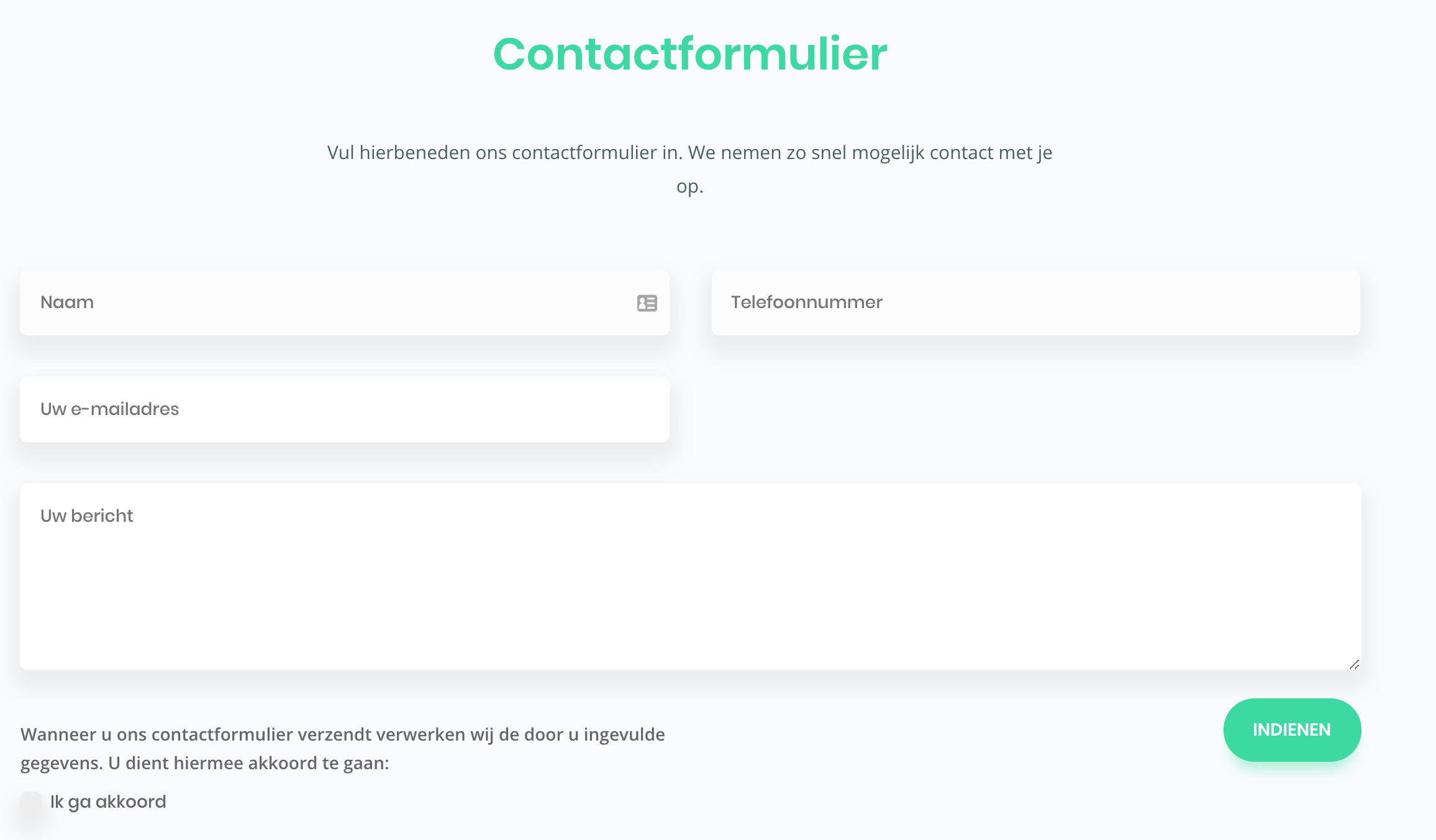 Contactformulier