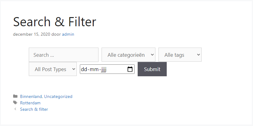 Search & filter