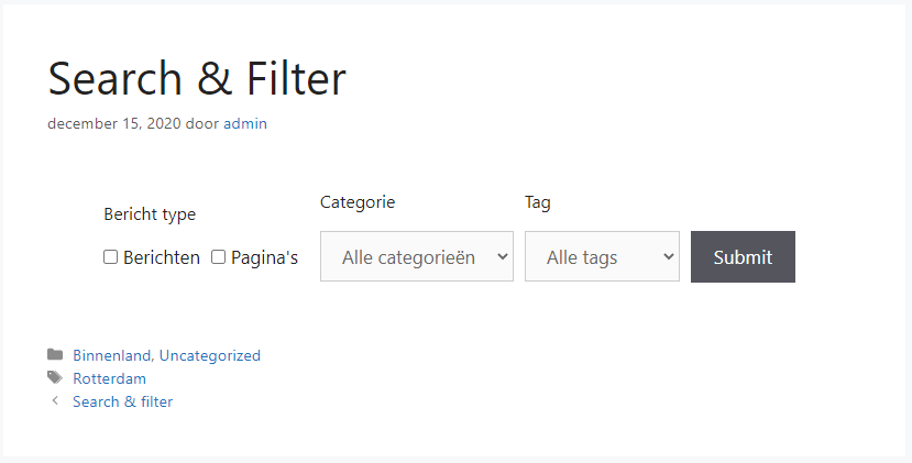 Search & Filter