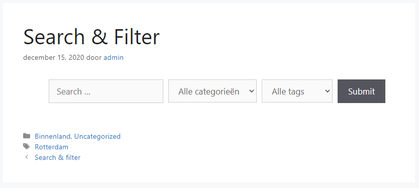 shortcode in bericht
