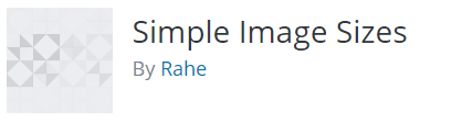 Simple Image Sizes plugin