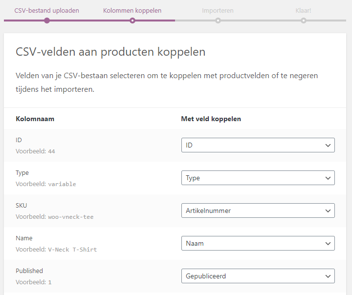WooCommerce producten importeren
