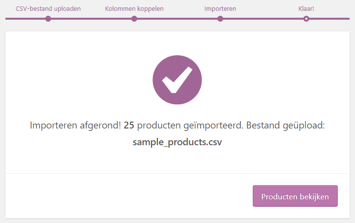 WooCommerce producten importeren