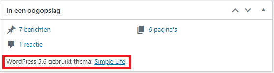 WordPress versie