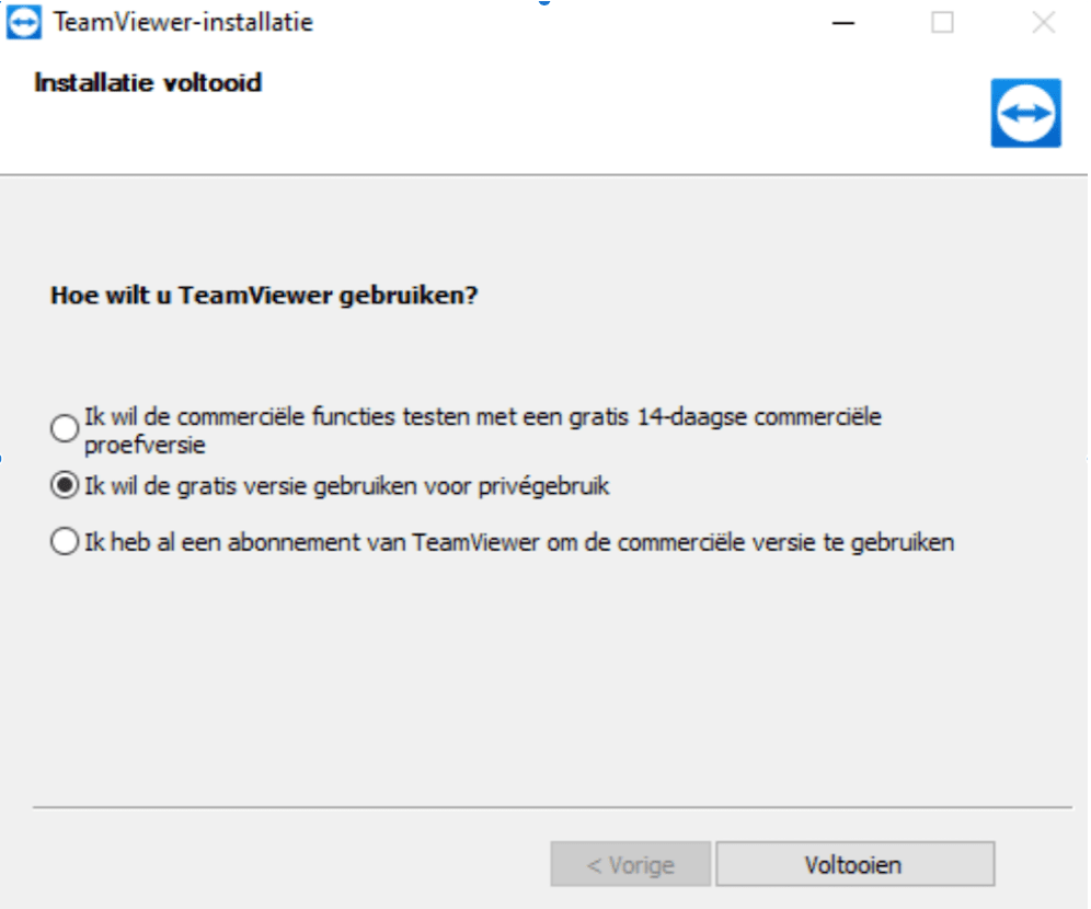 TeamViewer Download Windows stap 6