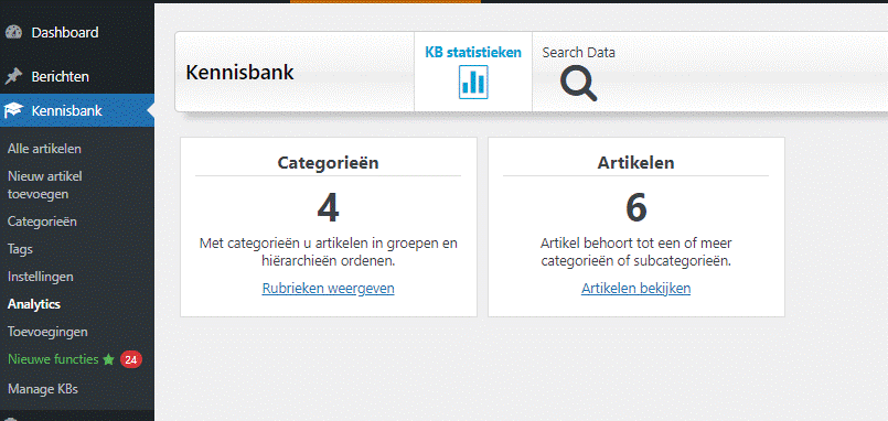 Echo Knwledge Base statistieken