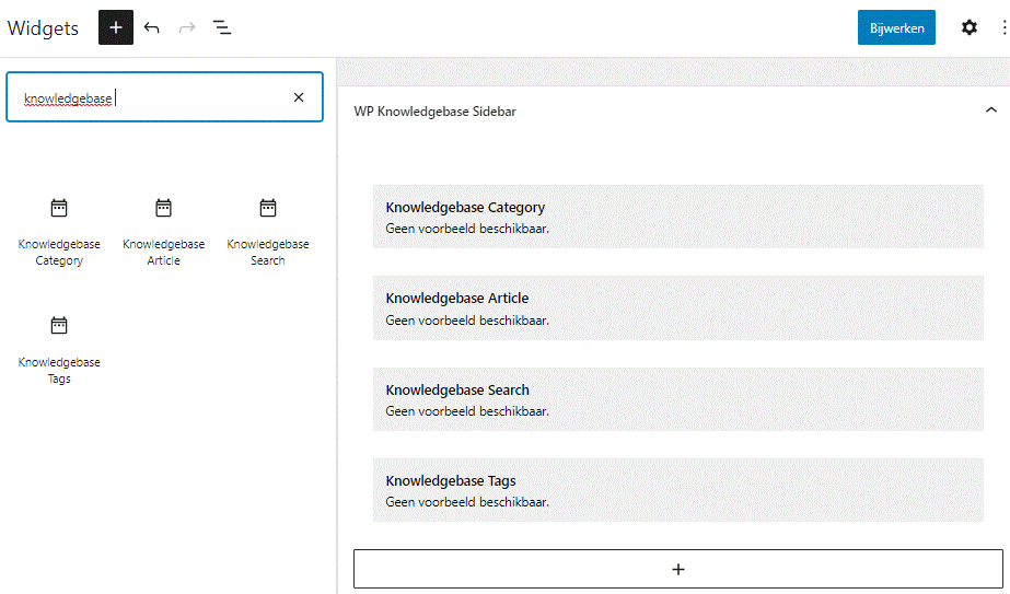 WP Knowledgebase widgets