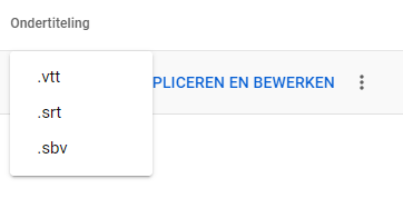 Indelingen ondertiteling