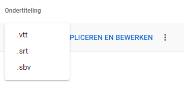 Indelingen ondertiteling 